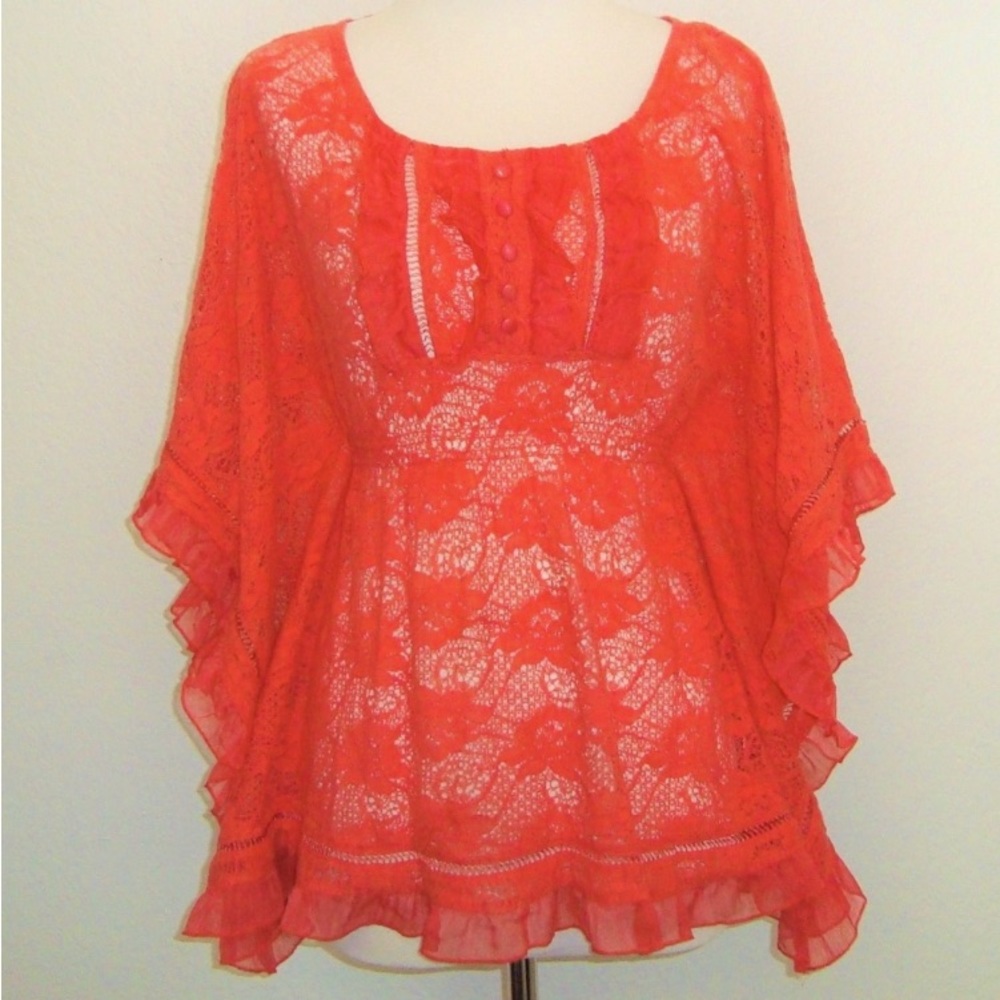 Bright lacey butterfly tunic